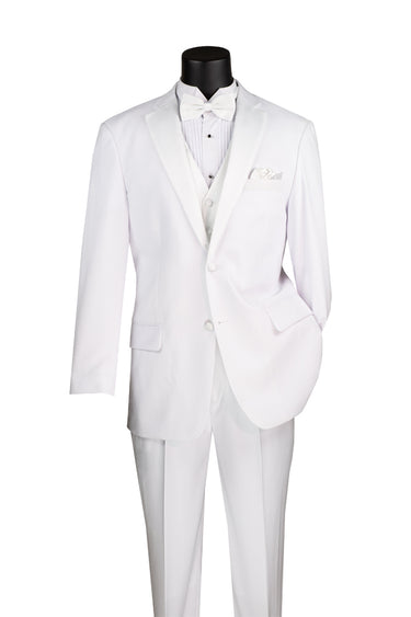 Vinci White Regular Fit 3 Piece Tuxedo - 4TV-2