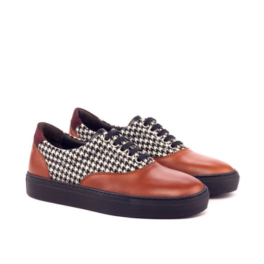 DapperFam Riccardo in Houndstooth / Burgundy Sartorial and Lux Suede