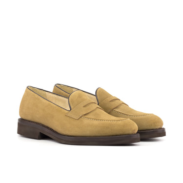 DapperFam Luciano in Dark Brown / Camel Painted Croco, Lux Suede and Painted Calf