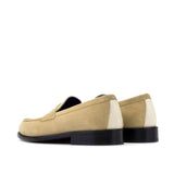 DapperFam Luciano in Sand / Porcelain Lux Suede and Painted Calf