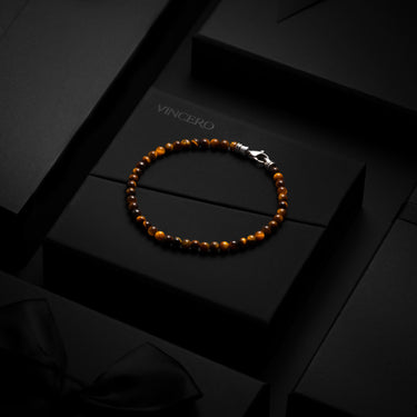 Spiritual Bead Bracelet, 4MM - Tiger’s Eye