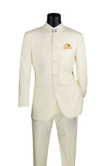 Vinci 2 Piece Regular Fit Suit in Ivory - 5HT