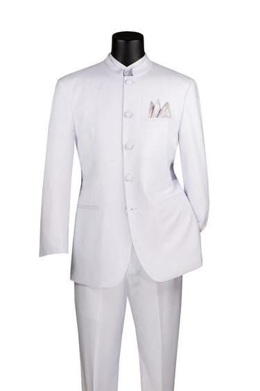 Vinci White Regular Fit 2 Piece Suit - 5HT