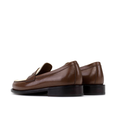 DapperFam Luciano in Med Brown / Porcelain Painted Calf