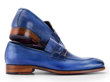 Paul Parkman Men's Split Toe Loafer Shoes in Blue