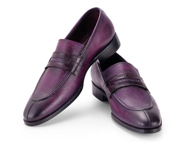 Paul Parkman Men's Split Toe Loafer Shoes in Purple