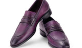 Paul Parkman Men's Split Toe Loafer Shoes in Purple