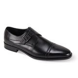 Giorgio Venturi Monk Elite Single Monk Strap Dress Shoe in Black