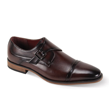 Giorgio Venturi Monk Elite Single Monk Strap Dress Shoe in Brown