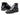 Paul Parkman Double Monkstrap Polished Leather Ankle Boots in Black