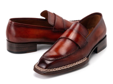 Paul Parkman Men's Norwegian Welted Loafers Brown (ID#8503-BRW) — view 4