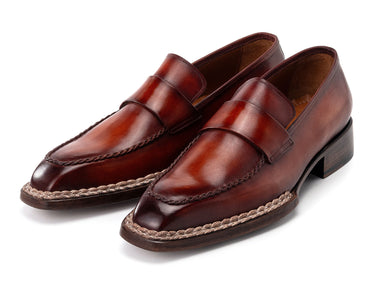 Paul Parkman Men's Norwegian Welted Loafers Brown (ID#8503-BRW) — view 6