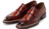 Paul Parkman Men's Norwegian Welted Loafers Brown (ID#8503-BRW) — view 6