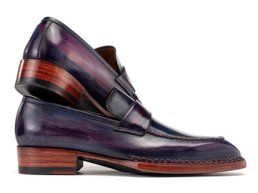 Paul Parkman Men's Norwegian Welted Loafers in Purple Patina