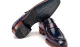 Paul Parkman Men's Norwegian Welted Loafers in Purple Patina