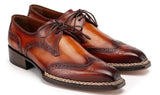 Paul Parkman Norwegian Welted Wingtip Derby Shoes in Brown