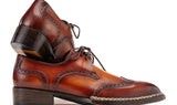 Paul Parkman Norwegian Welted Wingtip Derby Shoes in Brown
