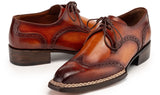 Paul Parkman Norwegian Welted Wingtip Derby Shoes in Brown