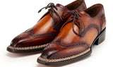 Paul Parkman Norwegian Welted Wingtip Derby Shoes in Brown