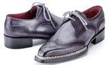 Paul Parkman Men's Norwegian Welted Wingtip Derby Shoes in Grey