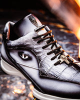 Mauri Hazard 8596/4 Hornback / Nappa Sneaker - White Dirty Black