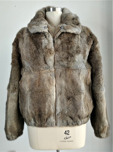 Calvere Furs Men's Hare Rabbit Jacket in Natural