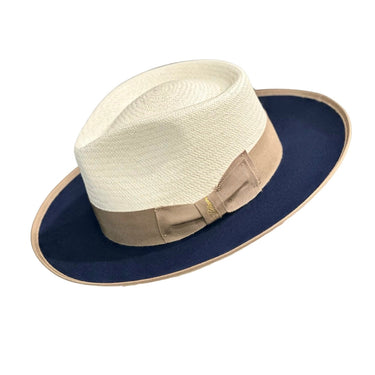 Bellissimo Exclusive Panama and Felt Two Tone Fox in Sapphire Blue