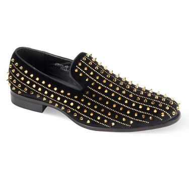 After Midnight Harvie Velvet Smoker Shoe in Black / Gold