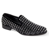 After Midnight Harvie Velvet Smoker Shoe in Black / Silver