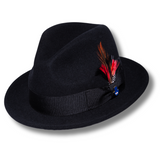 Ferrecci Brooks in Black Australian Wool Felt Trilby