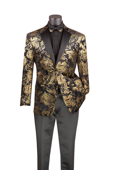 Vinci Black Modern Fit Sport Coat - BM-02