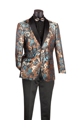 Vinci Modern Fit Sport Coat in Teal - BM-3
