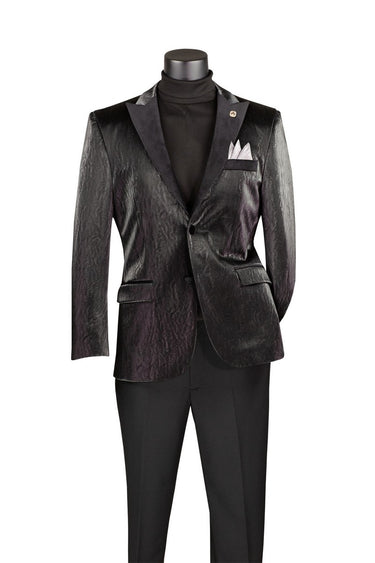 Vinci Black Modern Fit Sport Coat - BML-1