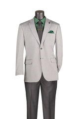 Vinci Modern Fit Blazer in Light Gray - BRK-4
