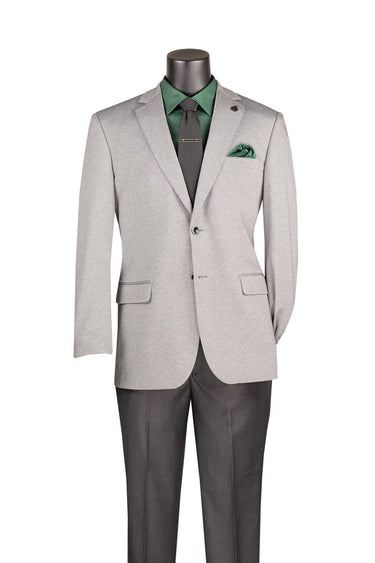 Vinci Light Gray Modern Fit Blazer - BRK-4