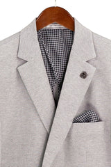 Vinci Light Gray Modern Fit Blazer - BRK-4