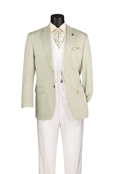 Vinci Light Green Modern Fit Blazer - BRK-4