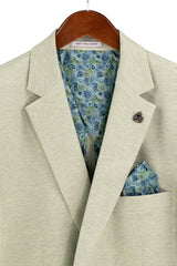 Vinci Light Green Modern Fit Blazer - BRK-4