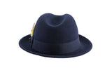 Ferrecci Brooks in Navy Blue Australian Wool Felt Trilby