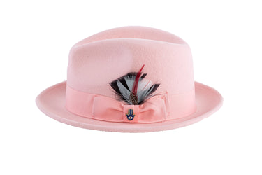 Ferrecci Brooks in Pink Australian Wool Felt Trilby