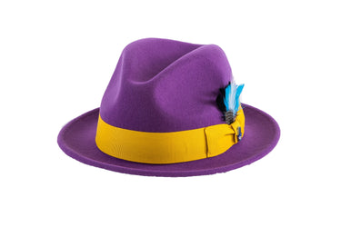 Ferrecci Brooks in Purple Australian Wool Felt Trilby