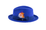 Ferrecci Brooks in Royal Blue Australian Wool Felt Trilby