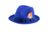 Ferrecci Brooks in Royal Blue Australian Wool Felt Trilby