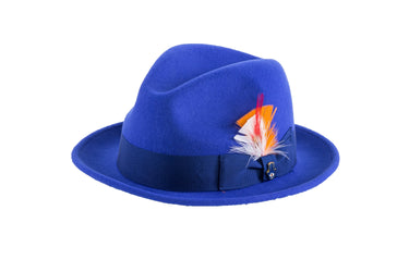 Ferrecci Brooks in Royal Blue Australian Wool Felt Trilby