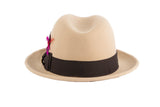 Ferrecci Brooks in Tan Brown Australian Wool Felt Trilby