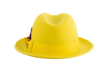Ferrecci Brooks in Yellow Australian Wool Felt Trilby