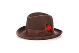 Ferrecci Godfather in Brown Australian Wool Felt Homburg