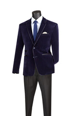 Vinci Slim Fit Sport Coat in Navy - BS-02