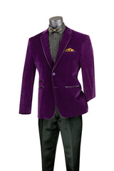 Vinci Slim Fit Sport Coat in Purple - BS-02
