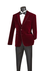 Vinci Wine Slim Fit Sport Coat - BS-02